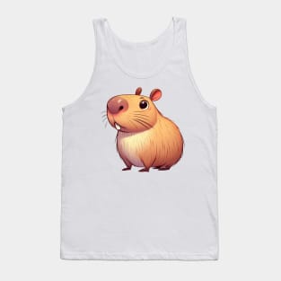 Cute Capybara Illustration Tank Top